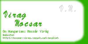 virag mocsar business card