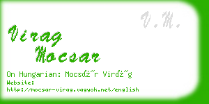 virag mocsar business card